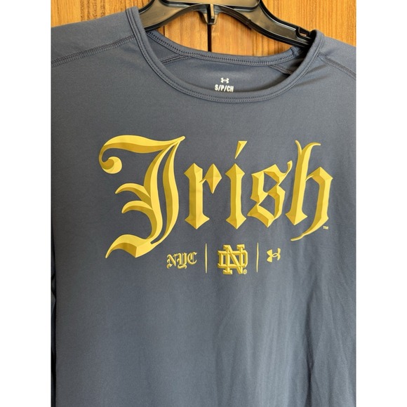 Notre Dame 2024 Shamrock Series Under Armour Long Sleeve Shirt Men's Small Irish - Picture 2 of 6